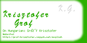 krisztofer grof business card